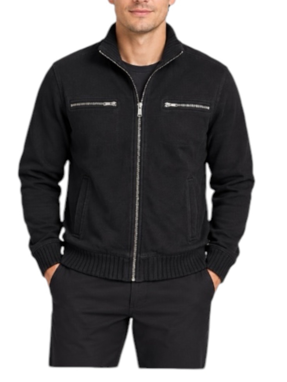 Calvin Klein Men’s Black Full Zip Sweater Size L